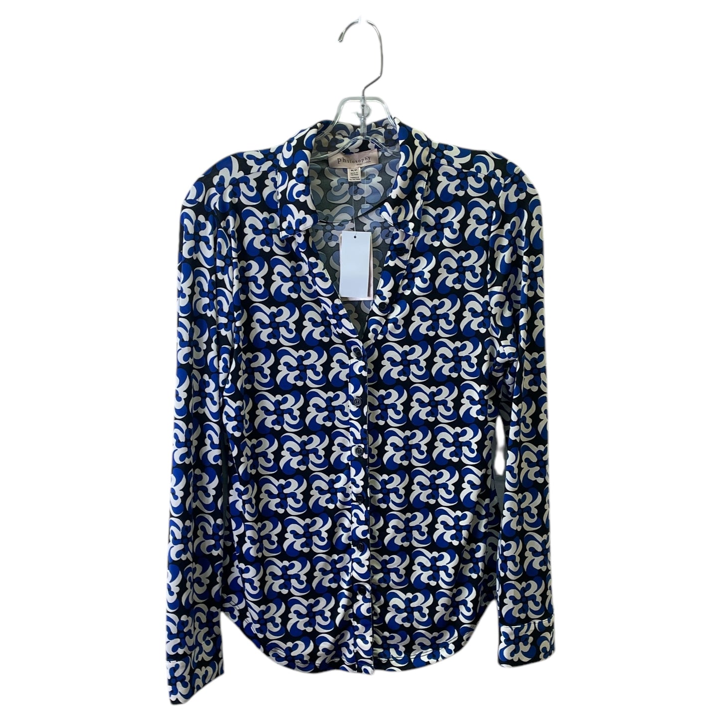 Top Ls By Philosophy In Black & Blue, Size:M