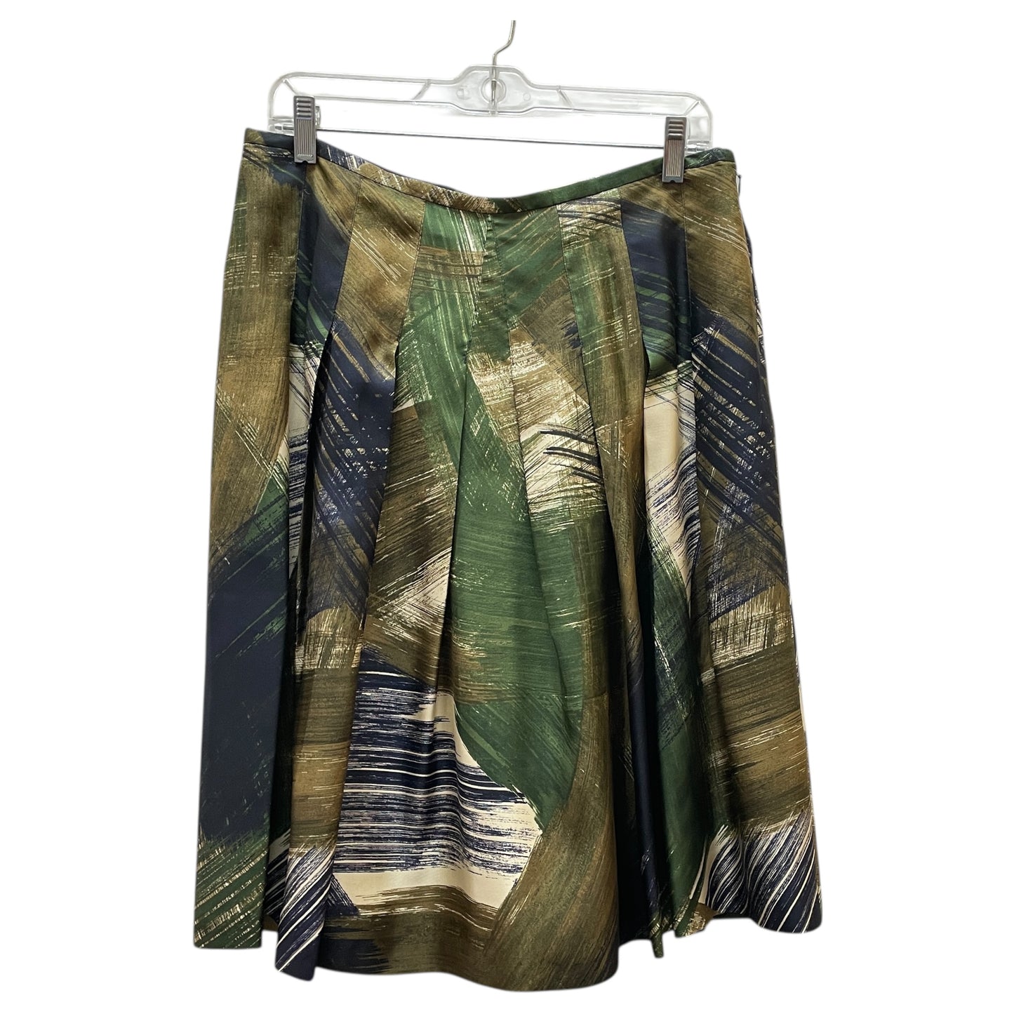 Skirt Midi By Jones New York In Brown & Green, Size:10