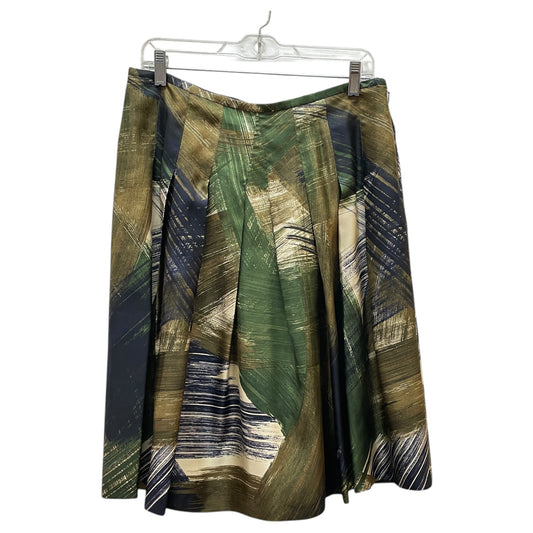 Skirt Midi By Jones New York In Brown & Green, Size:10