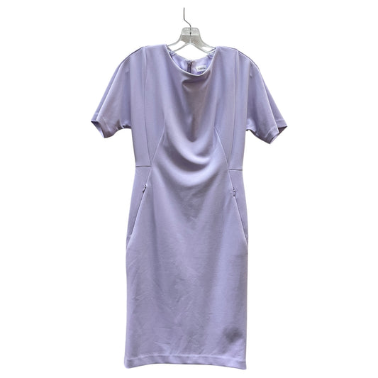 Dress Casual Midi By Calvin Klein In Maroon, Size:4