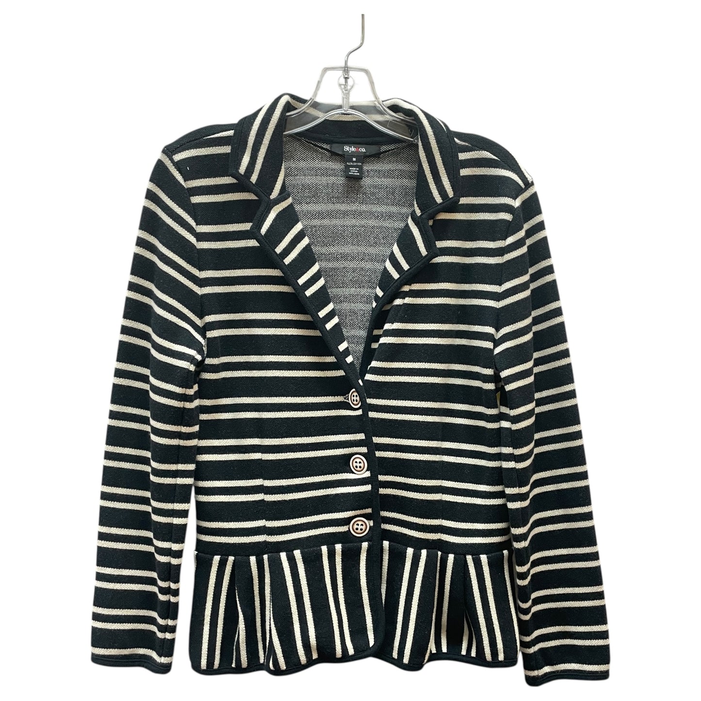 Sweater By Style And Company In Black & White, Size:M