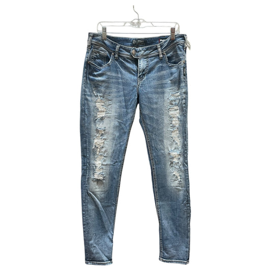 Jeans Boyfriend By Silver In Blue, Size:10