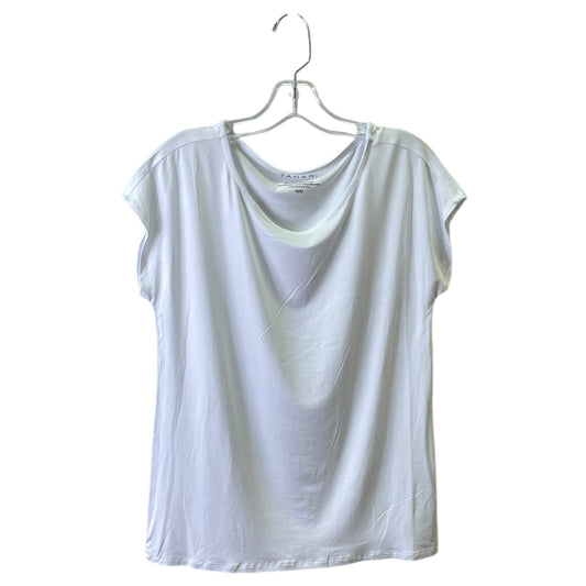 Top Ss Basic By Tahari By Arthur Levine In White, Size:M