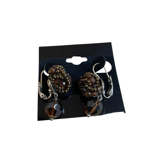 Earrings Dangle/Drop By Clothes Mentor In Brown & Gold