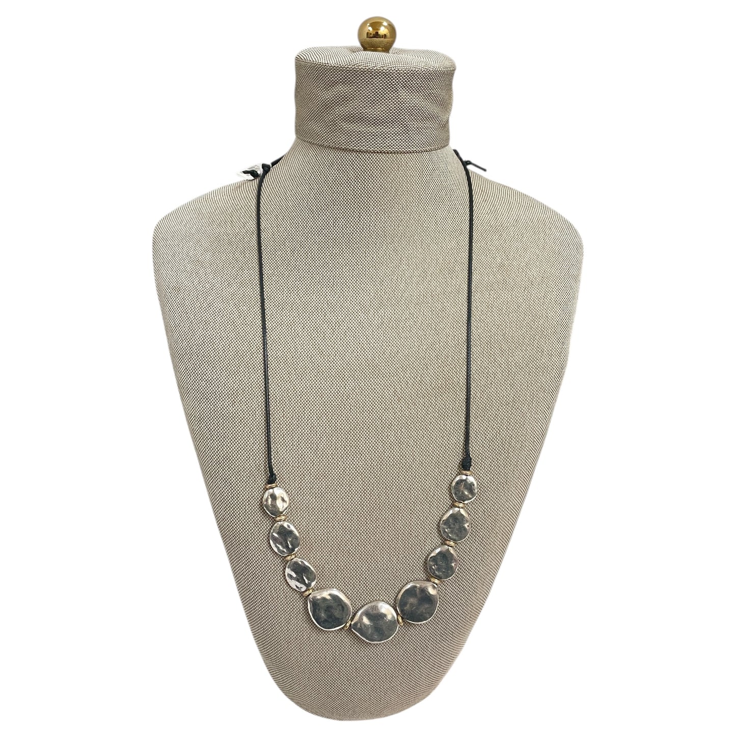 Necklace Statement By J. Jill In Black & Silver