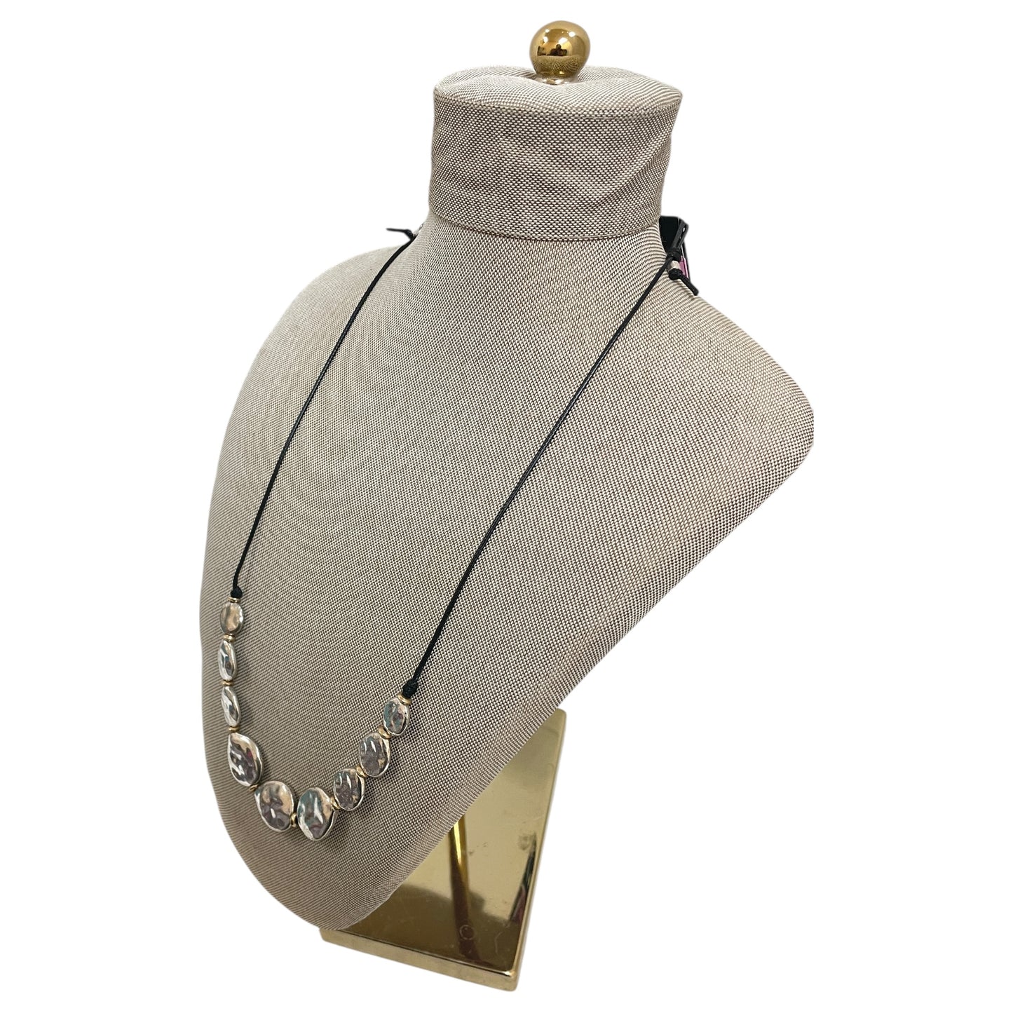 Necklace Statement By J. Jill In Black & Silver