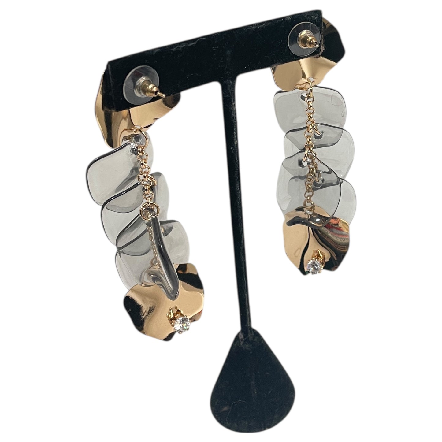 Earrings Dangle/Drop By Cme In Silver & Yellow