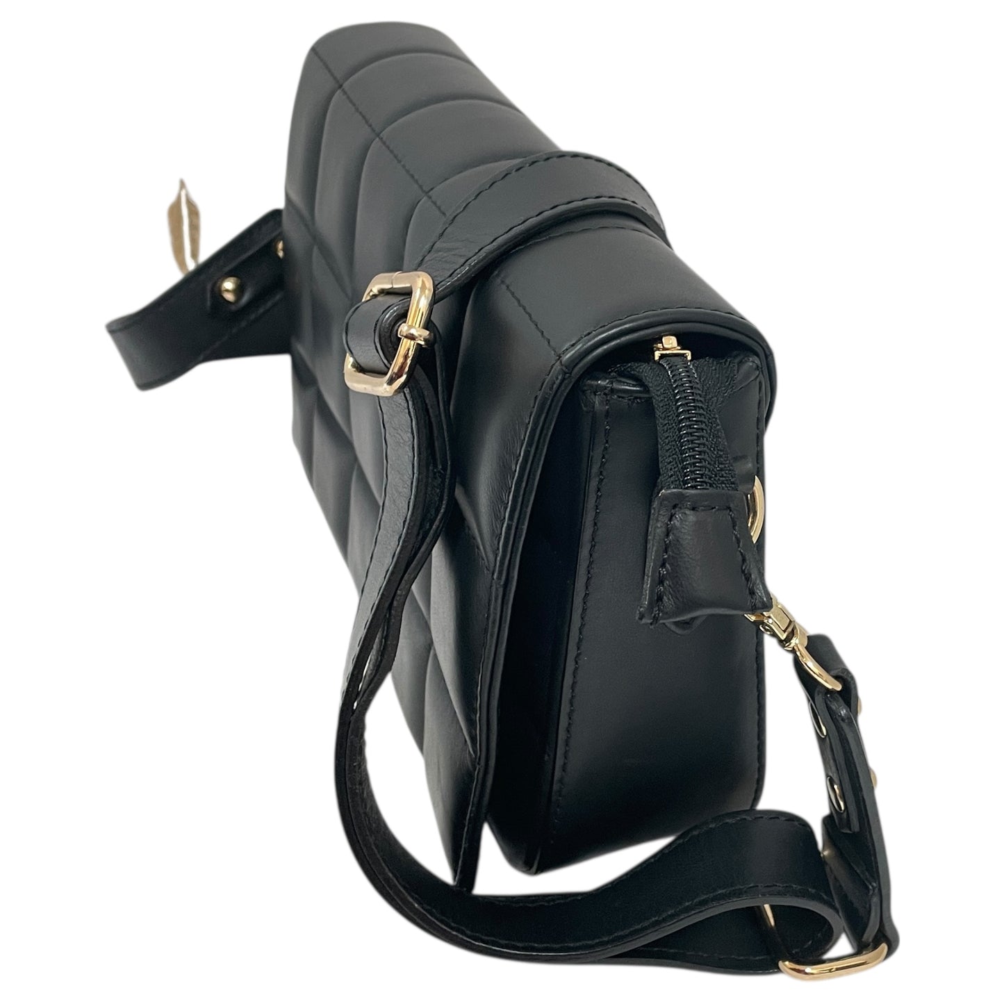 Crossbody Leather By UNICA In Black, Size:Medium