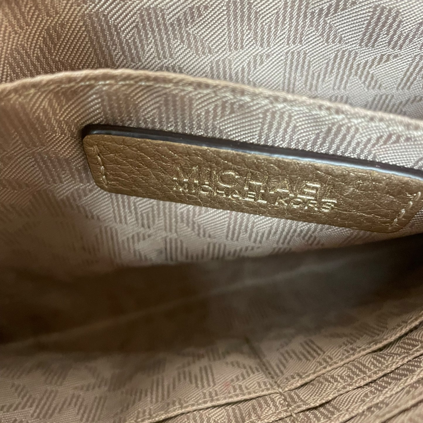 Wristlet Designer By Michael Kors In Gold, Size:Large