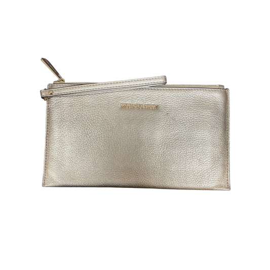 Wristlet Designer By Michael Kors In Gold, Size:Large