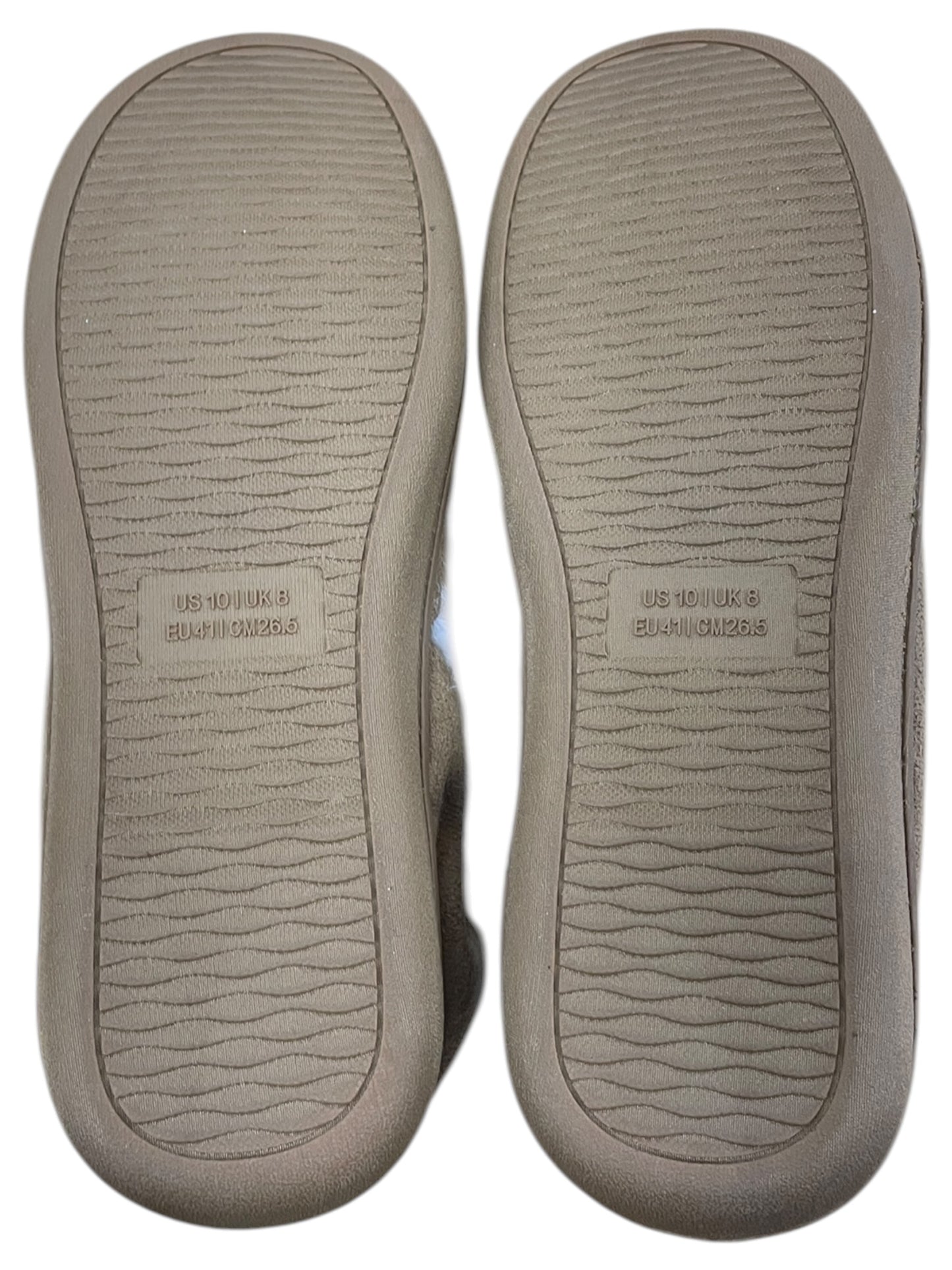 Slippers By Clothes Mentor In Tan & White, Size:10
