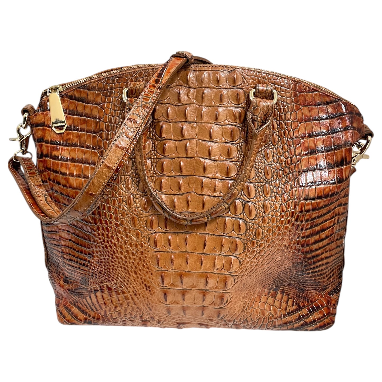 Handbag Designer By Brahmin In Brown, Size:Large