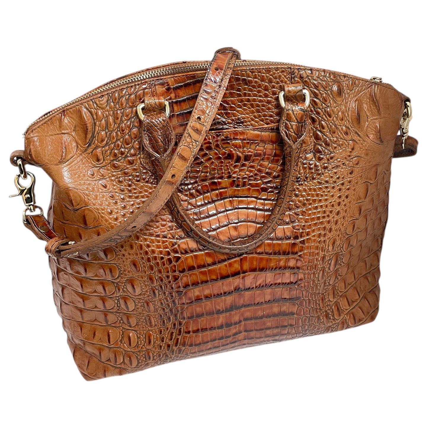 Handbag Designer By Brahmin In Brown, Size:Large
