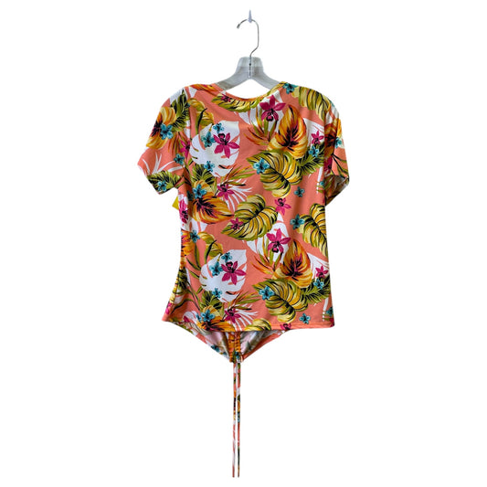 Top Ss By Ashley Stewart In Floral Print, Size:Xl