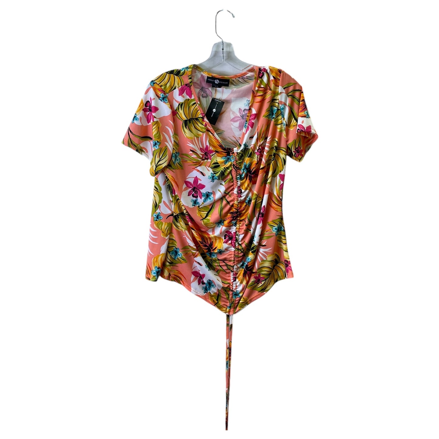Top Ss By Ashley Stewart In Floral Print, Size:Xl