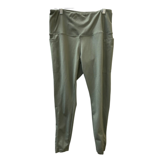 Athletic Leggings By Danskin In Green, Size:L