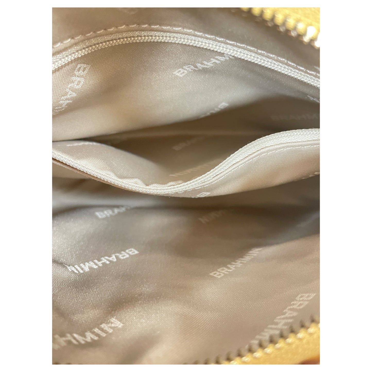 Crossbody Designer By Brahmin In Yellow, Size:Small