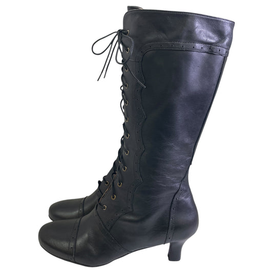 Boots Knee Heels By ARRAY In Black, Size:12