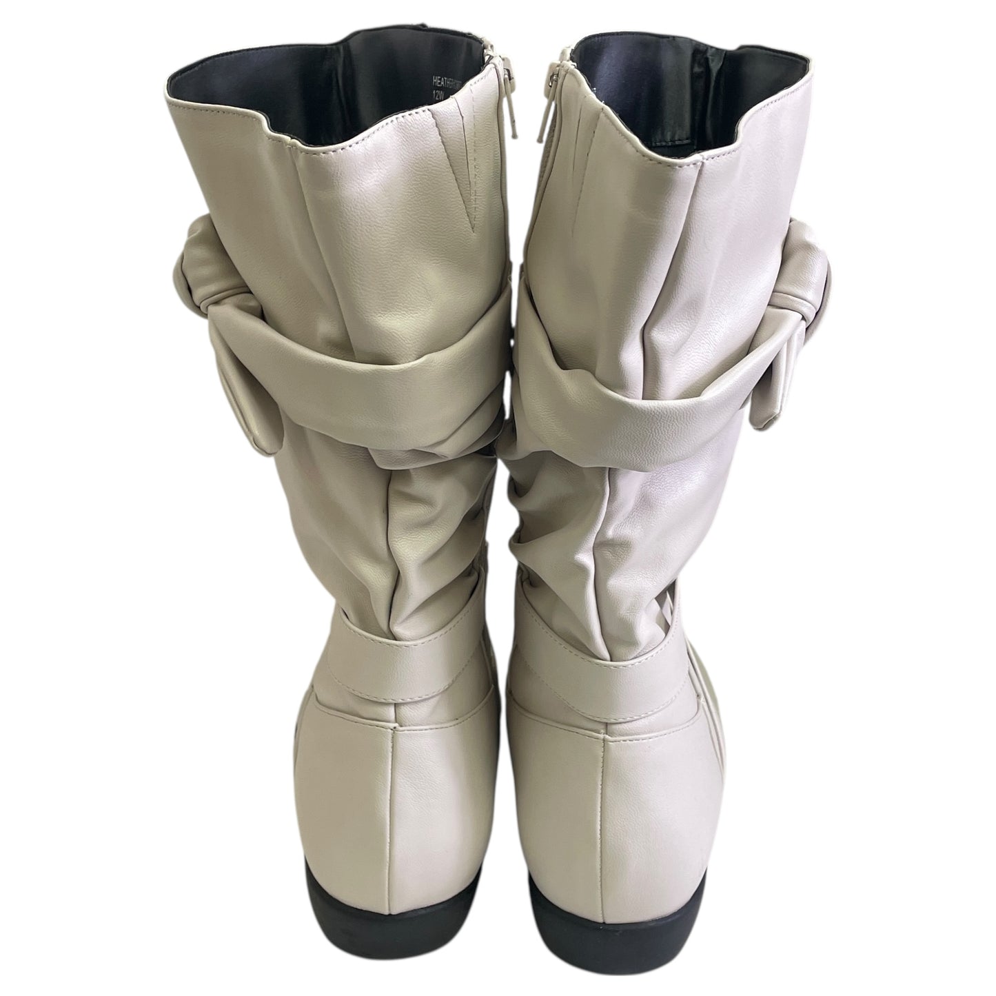 Boots Mid-Calf Flats By Comfortview In Cream, Size:12