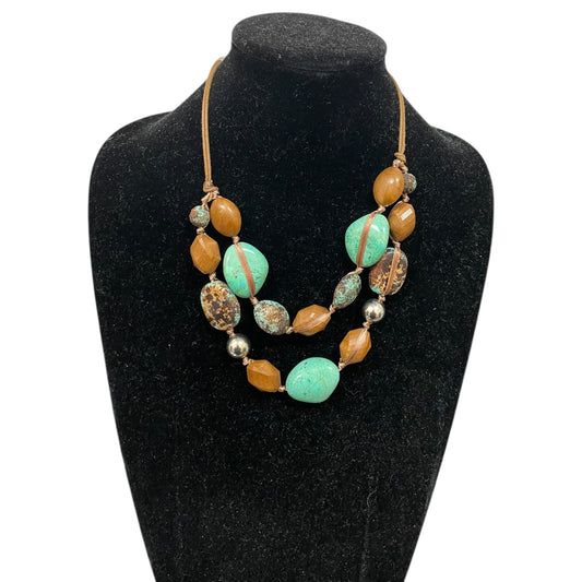 Necklace Layered By Clothes Mentor In Blue & Brown