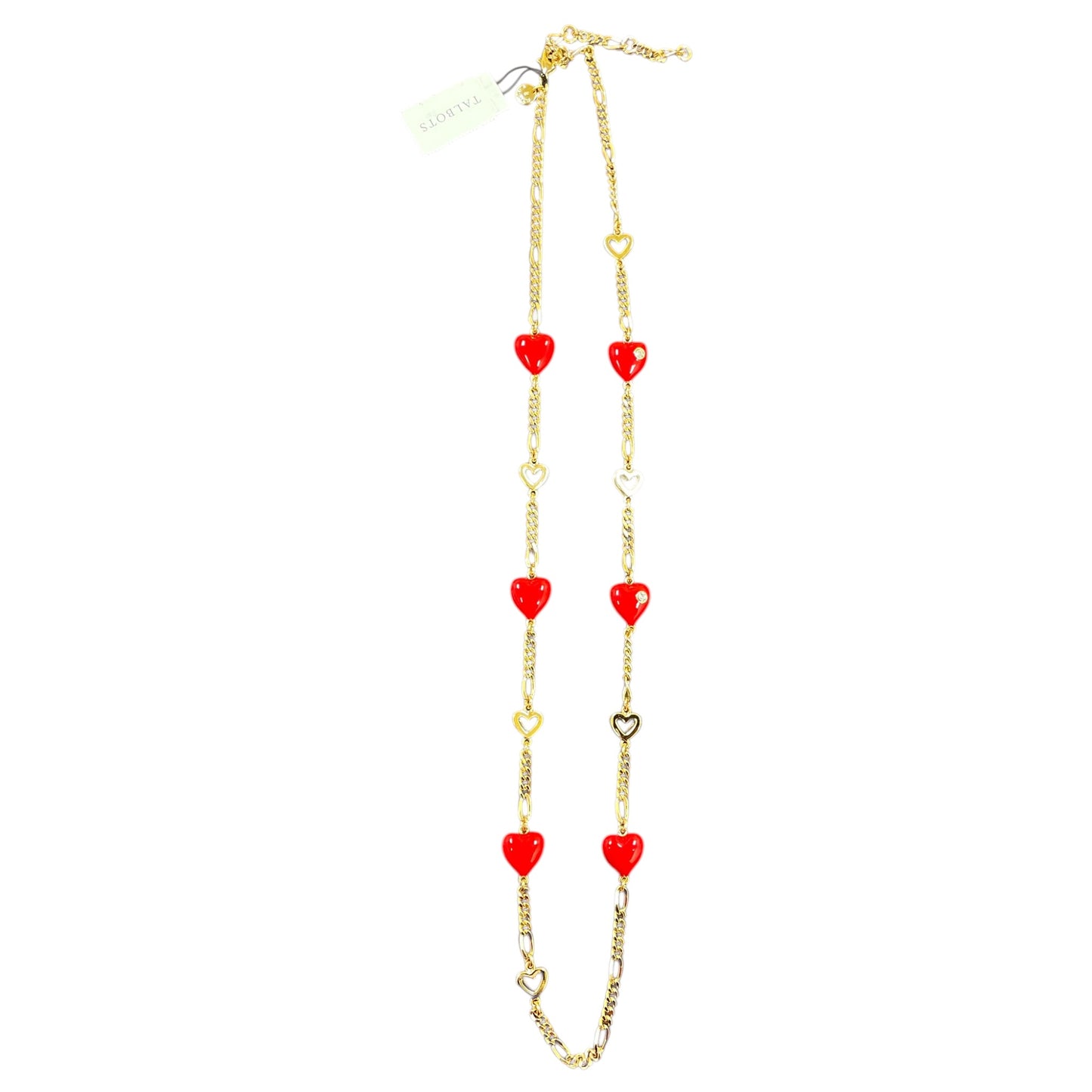 Necklace Chain By Talbots In Gold & Red