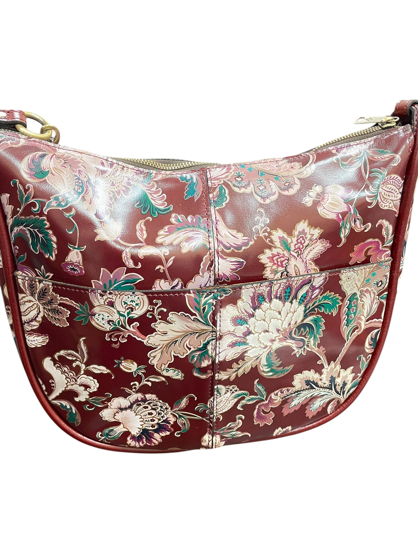 Crossbody Designer By Patricia Nash In Maroon, Size:Large