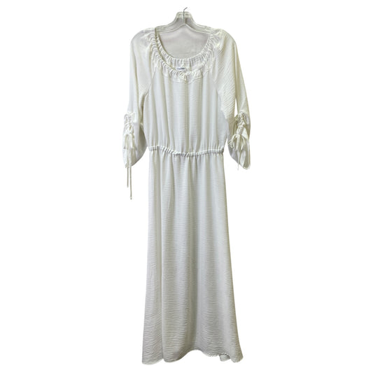 Dress Casual Midi By Calvin Klein In White, Size:S
