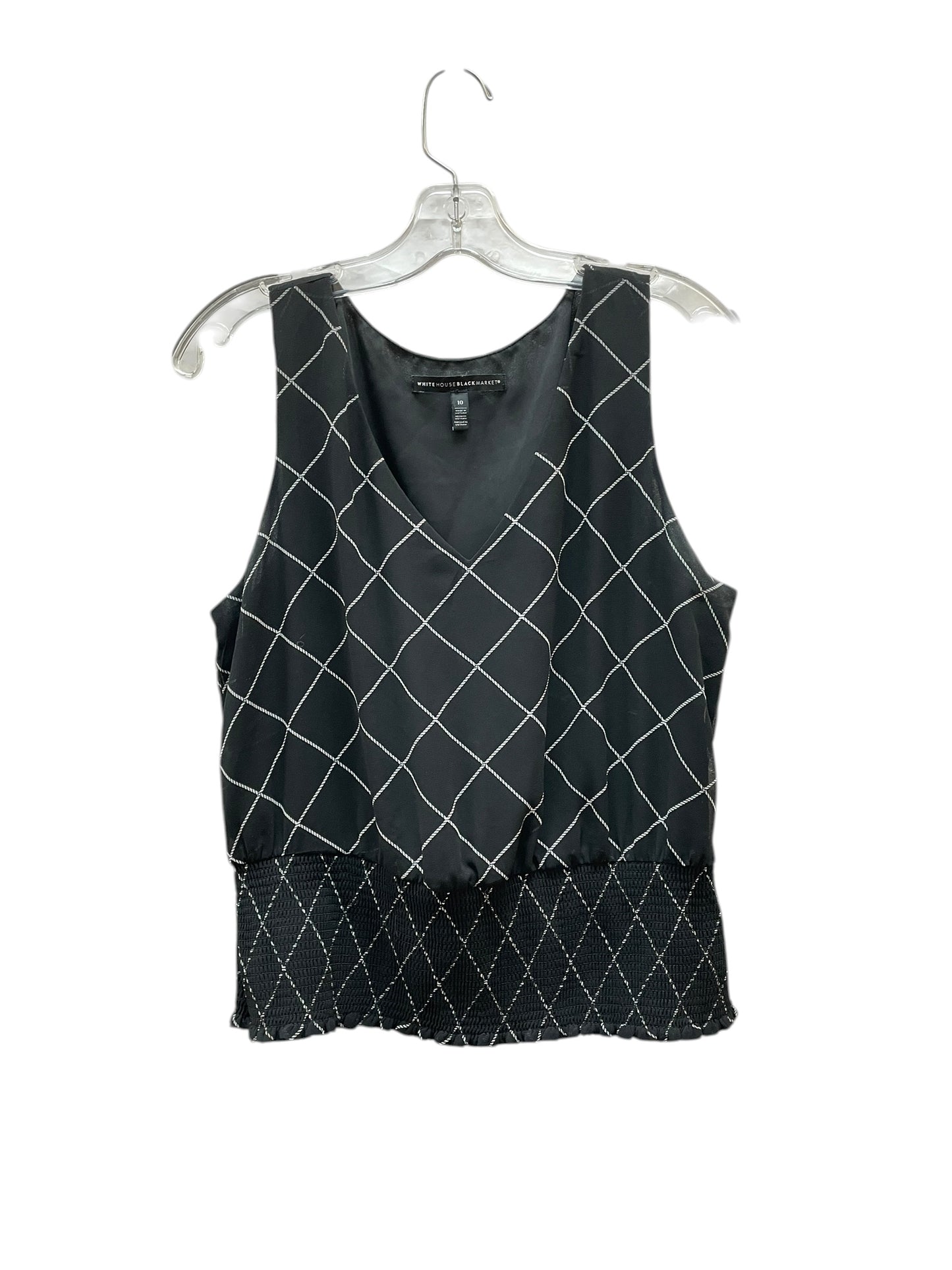 Blouse Sleeveless By White House Black Market In Black & White, Size:10