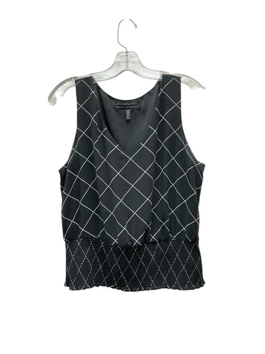 Blouse Sleeveless By White House Black Market In Black & White, Size:10