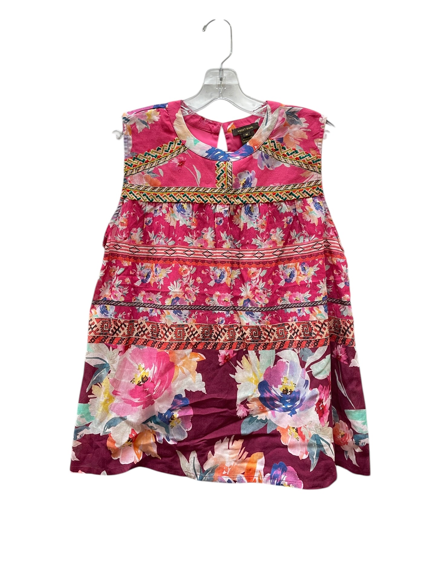 Top Sleeveless By Anthropologie In Pink, Size:M