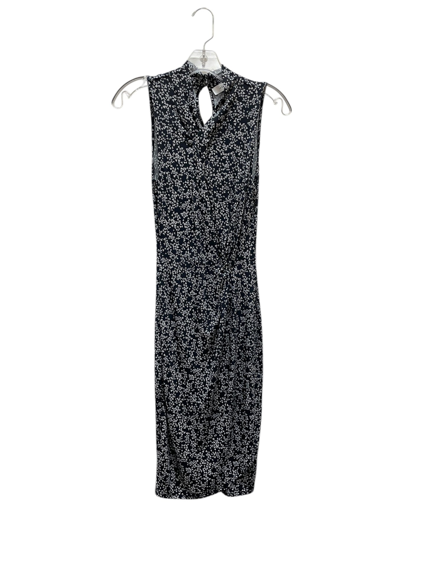 Dress Casual Midi By LARK & CO In Blue & White, Size:2