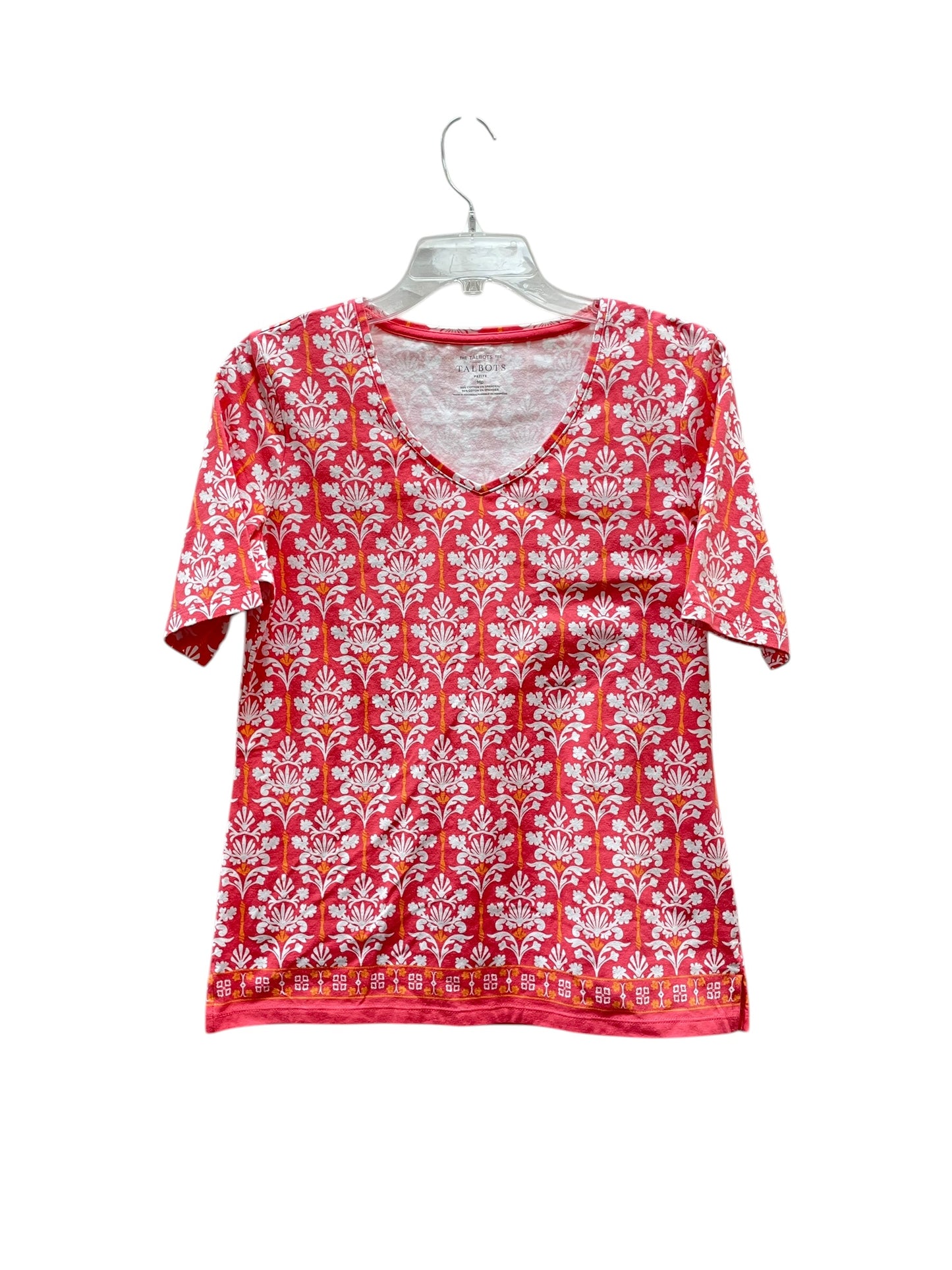 Top Ss By Talbots In Coral, Size:Mp