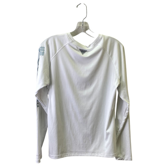 Athletic Top Ls Crewneck By Columbia In White, Size:L
