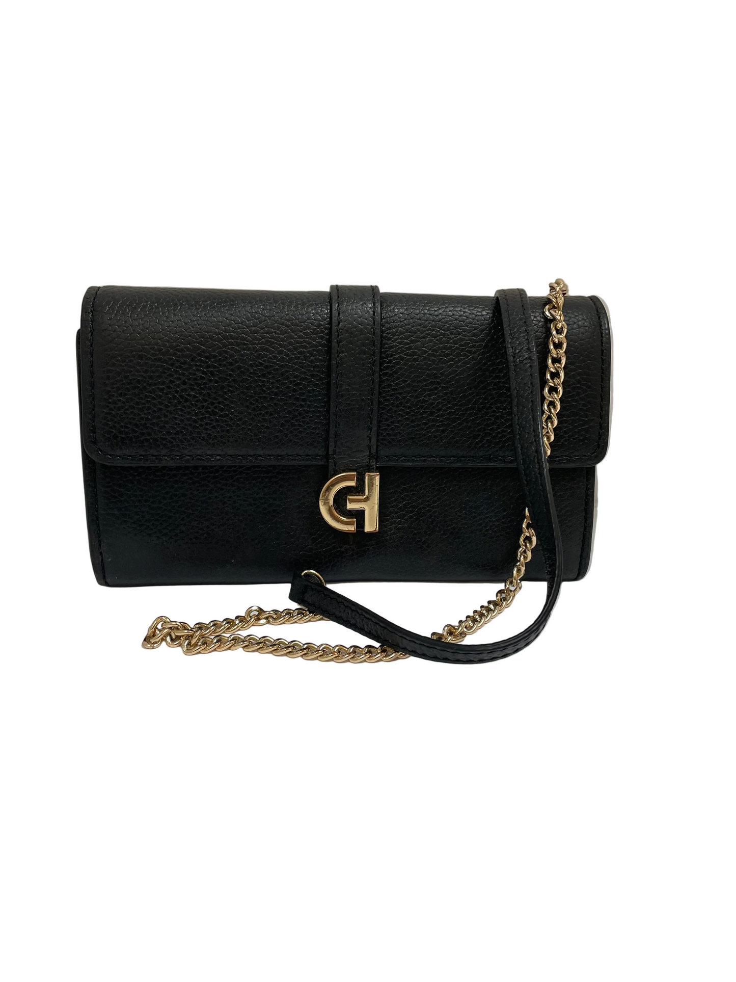 Crossbody By Cole-Haan In Black & Gold, Size:Small