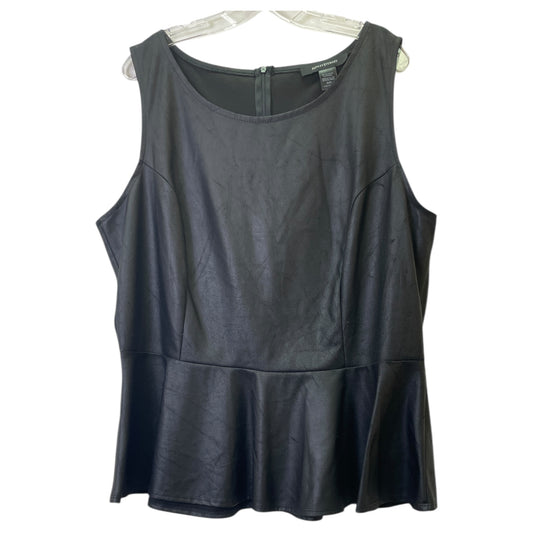 Top Sleeveless By Ashley Stewart In Black, Size:2X