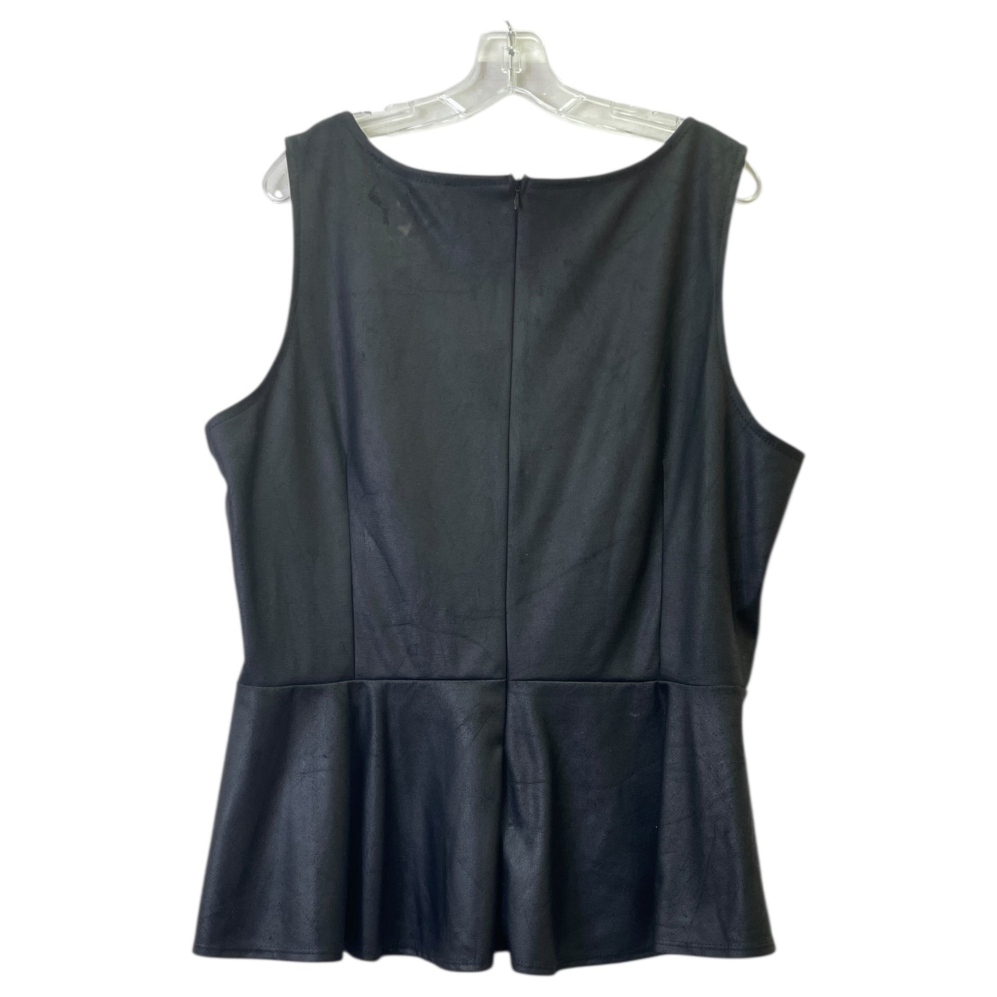 Top Sleeveless By Ashley Stewart In Black, Size:2X