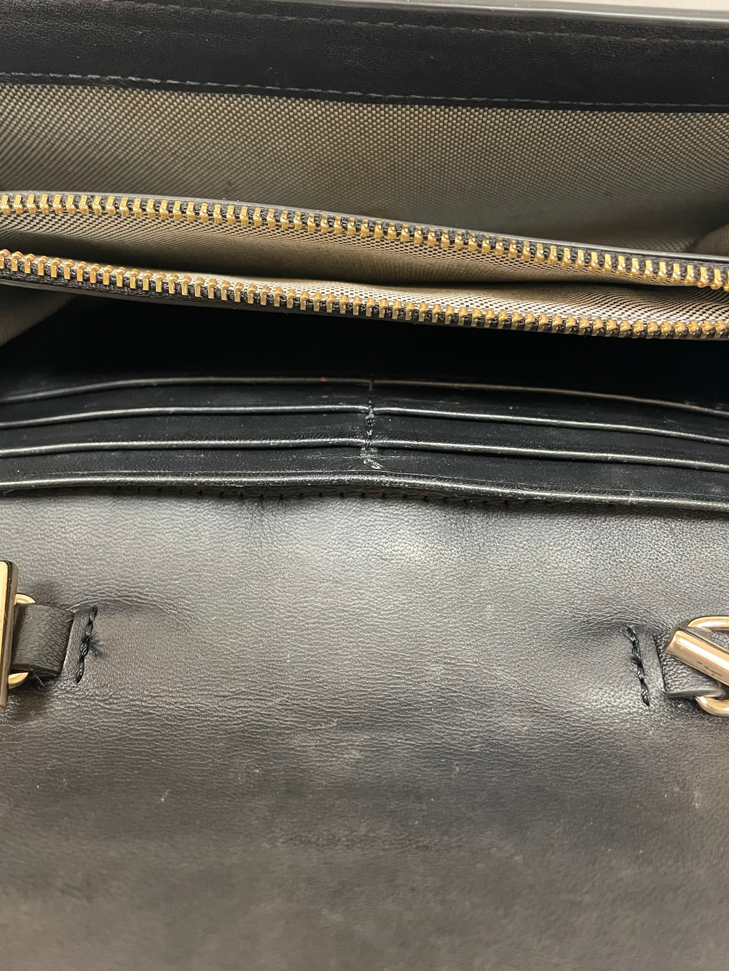 Crossbody By Cole-Haan In Black & Gold, Size:Small