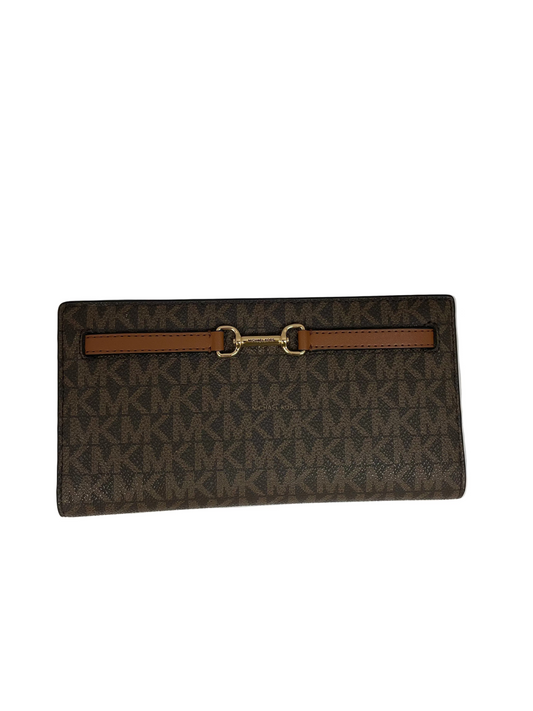 Wallet Designer By Michael Kors In Brown & Gold, Size:Medium