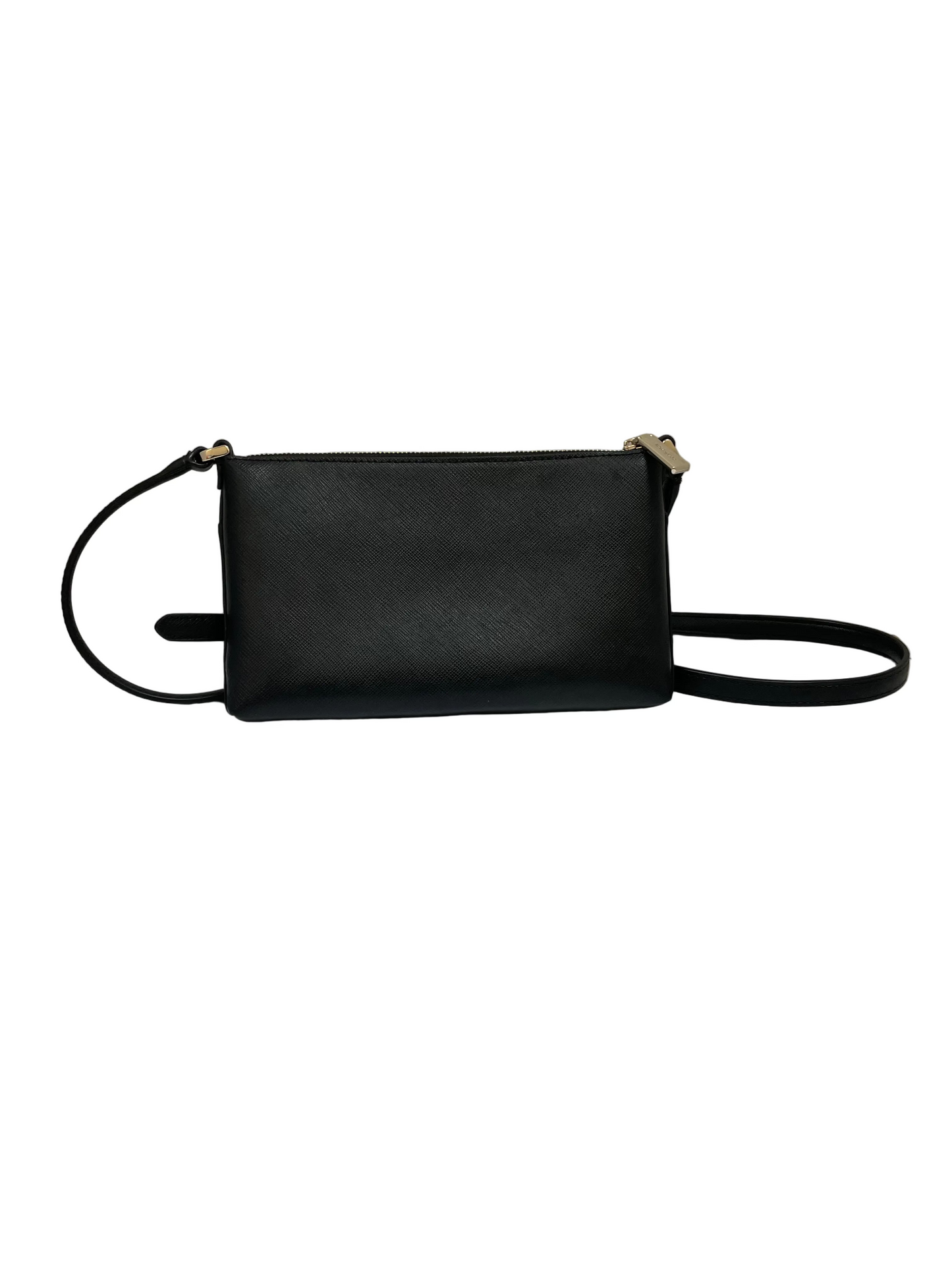 Crossbody Designer By Kate Spade In Black & Gold, Size:Small