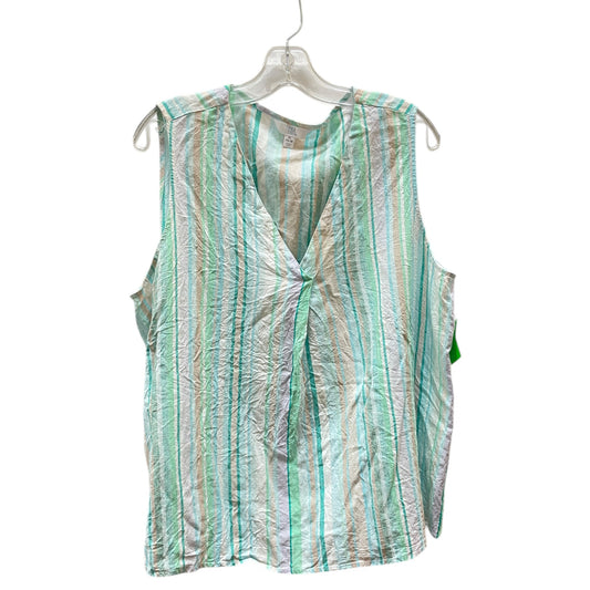 Top Sleeveless By Time And Tru In Multi, Size:16