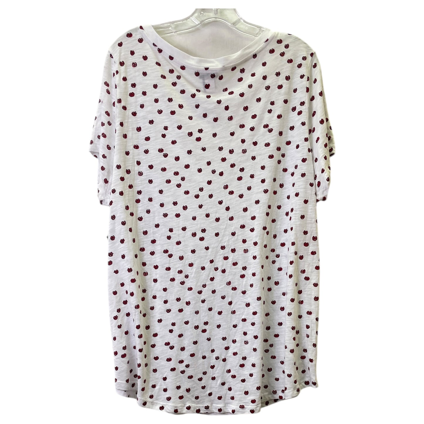 Top Ss Basic By Torrid In Red & White, Size:2X