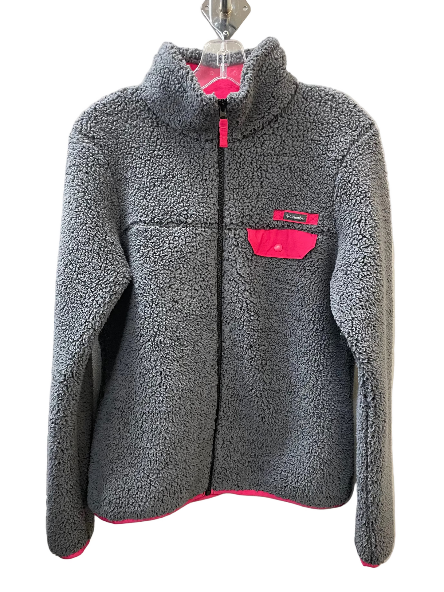 Athletic Fleece By Columbia In Grey & Pink, Size:M