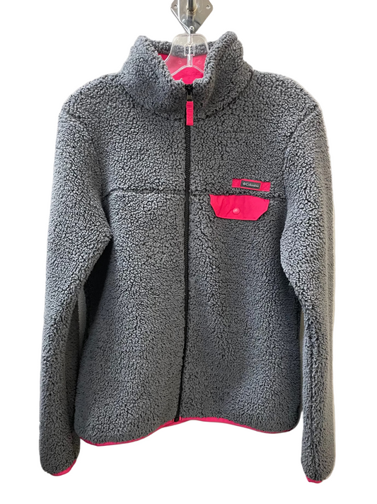 Athletic Fleece By Columbia In Grey & Pink, Size:M