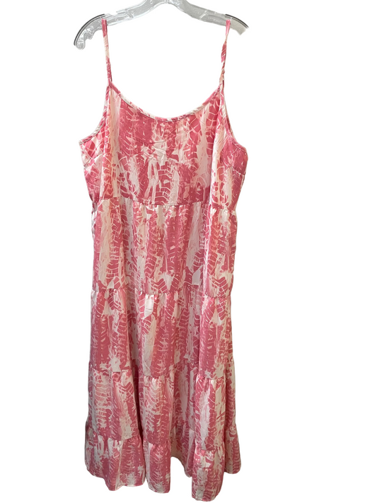 Dress Casual Maxi By Prettygarden In Pink & White, Size:Xl