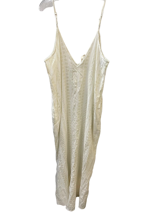 Dress Casual Maxi By Elan In Gold & White, Size:Xl