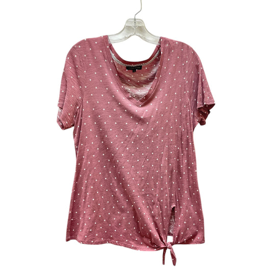 Top Ss By Jeanne Pierre In Pink & White, Size:M