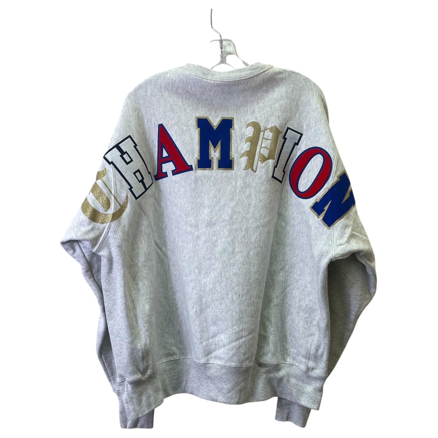 Athletic Sweatshirt Crewneck By Champion In Grey, Size:Xl