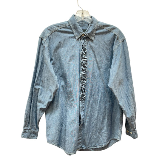 Top Sleeveless By Liz Wear In Blue Denim, Size:S