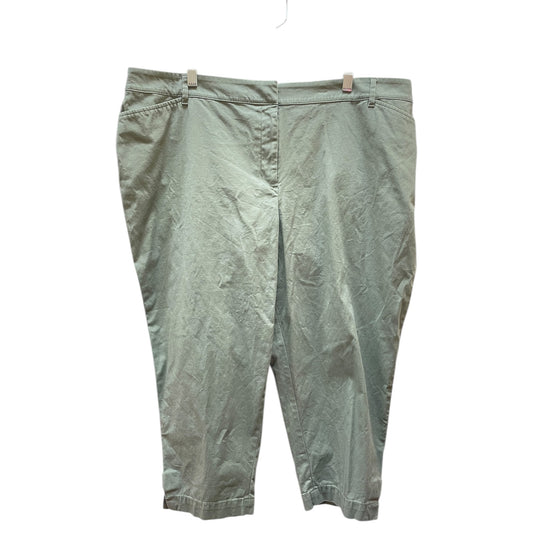 Pants Cropped By Talbots In Green, Size:20