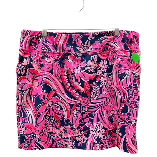 Skort Designer By Lilly Pulitzer In Floral Print, Size:16
